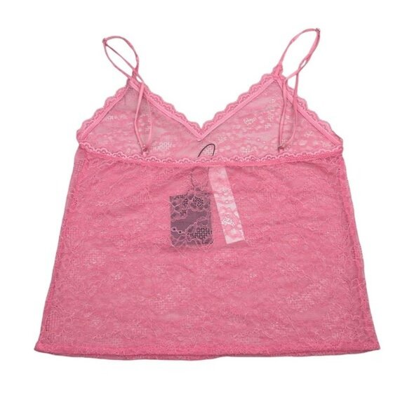 Zara Pink Lace Strap Tank Top Small - Picture 6 of 6
